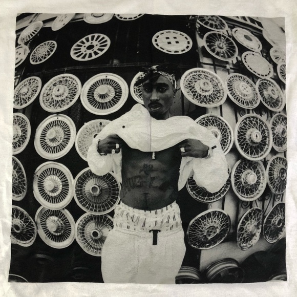 Tupac 2pac Official Thug Life Rhinestones T Shirt - Picture 3 of 8